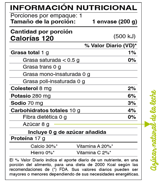 yogurt griego fit natural con stevia