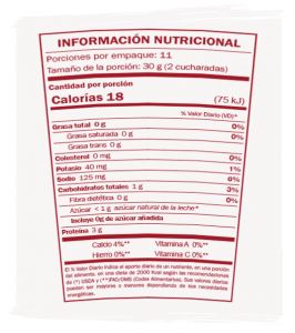Información Nutricional Natilla