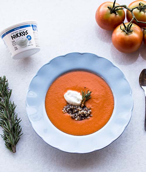 Receta sopa de tomate con albahaca